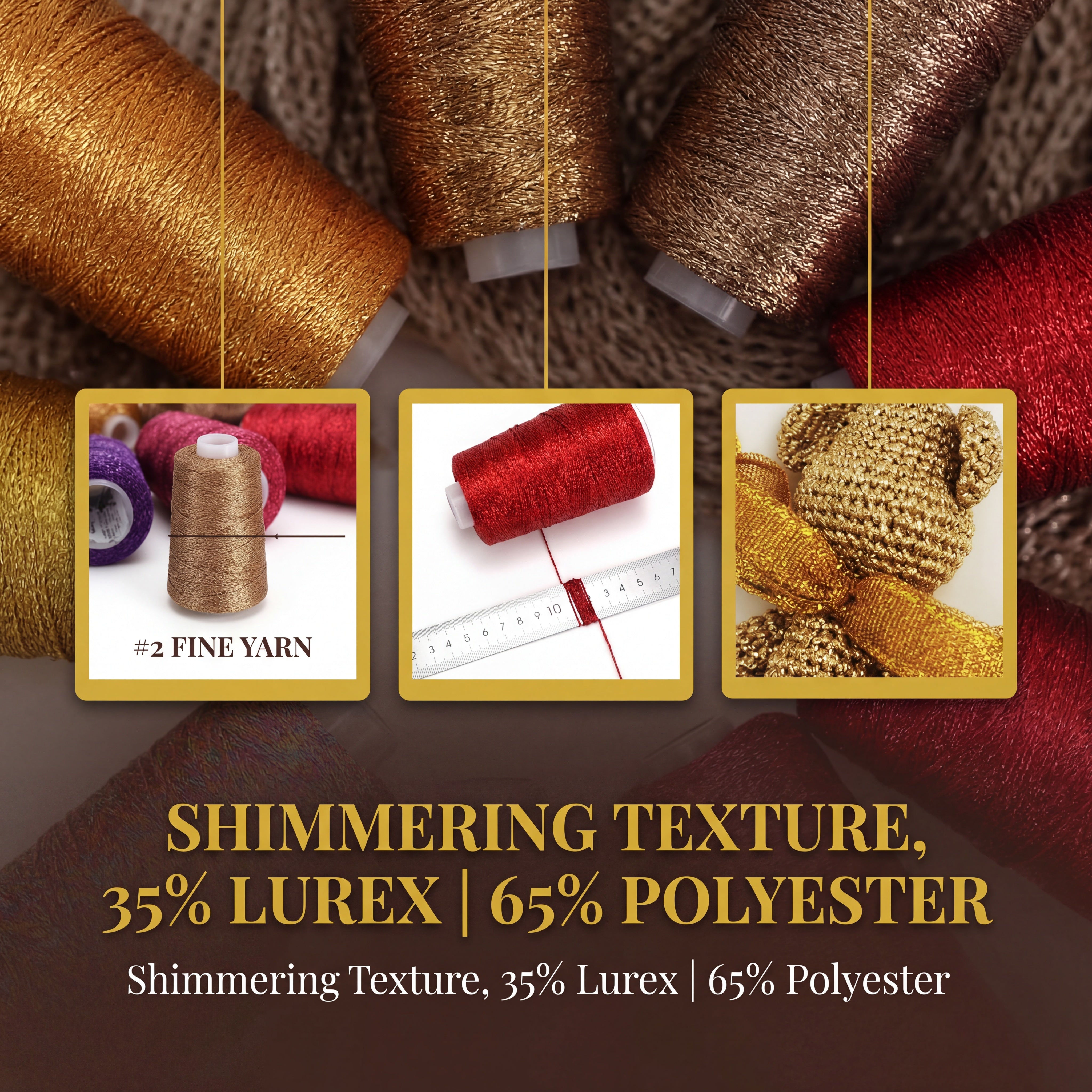 80g Metallic Round Band Yarn