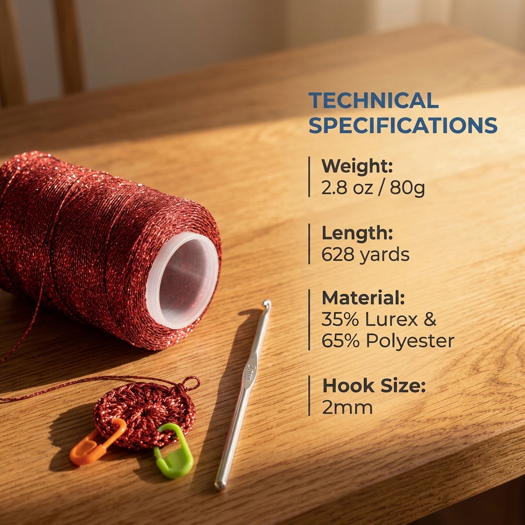 80g Metallic Round Band Yarn