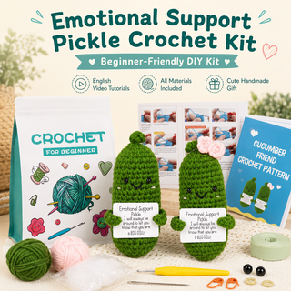 Beginner pickle crochet kit with English instructions