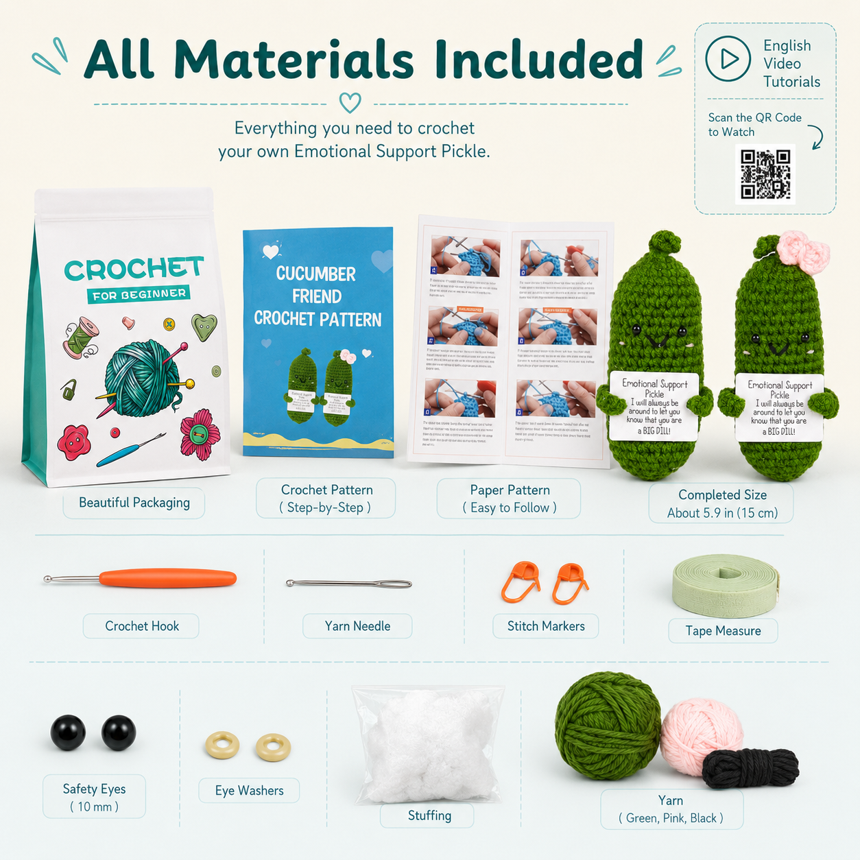DIY beginner crochet kit product photo