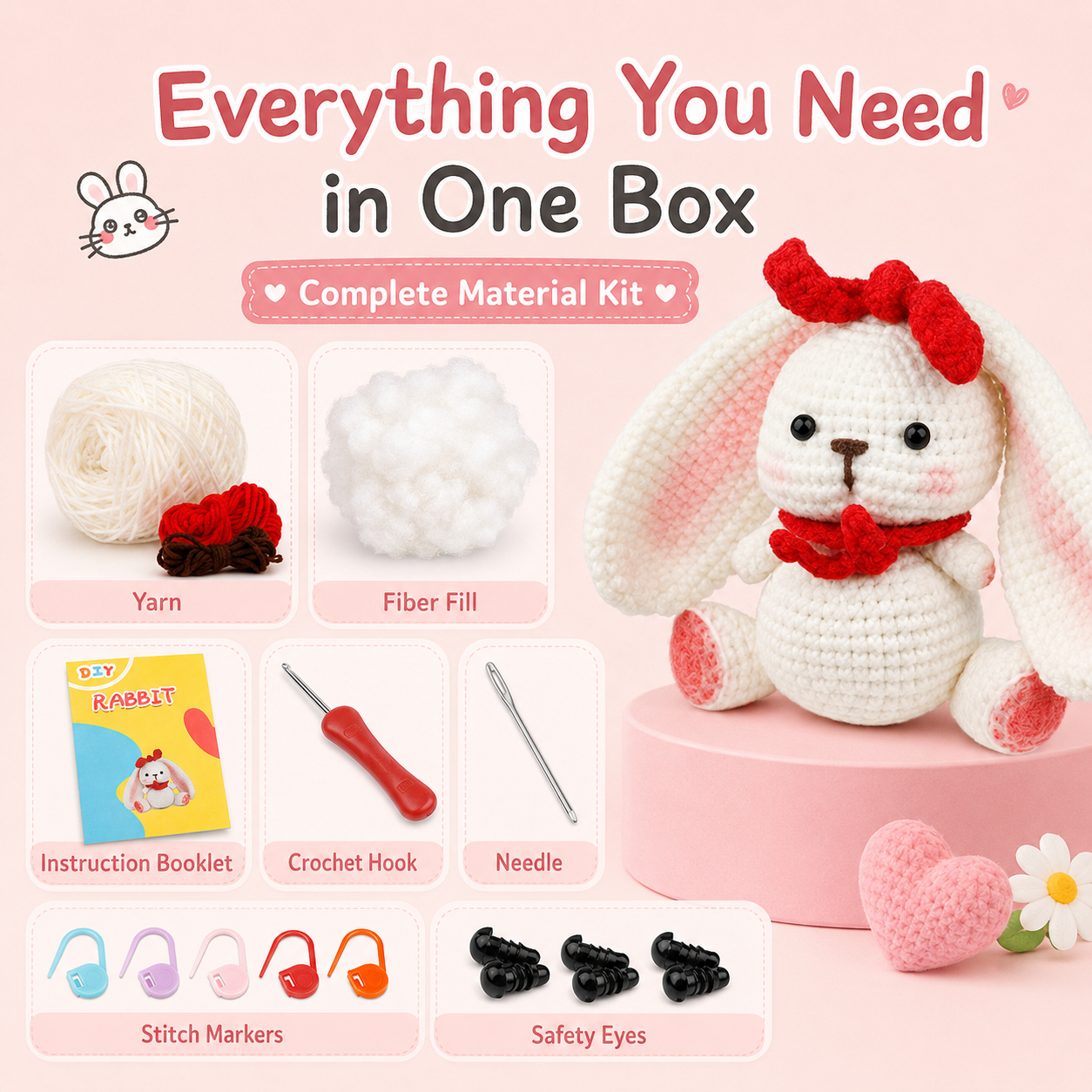 Beginner Rabbit Crochet Kit
