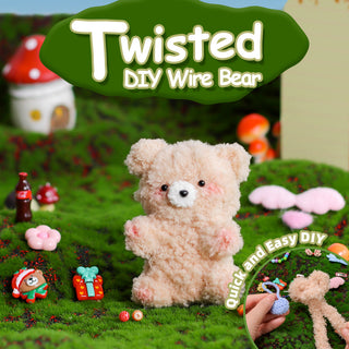 DIY Twisted Wire Plush Charm Kit - Bear style