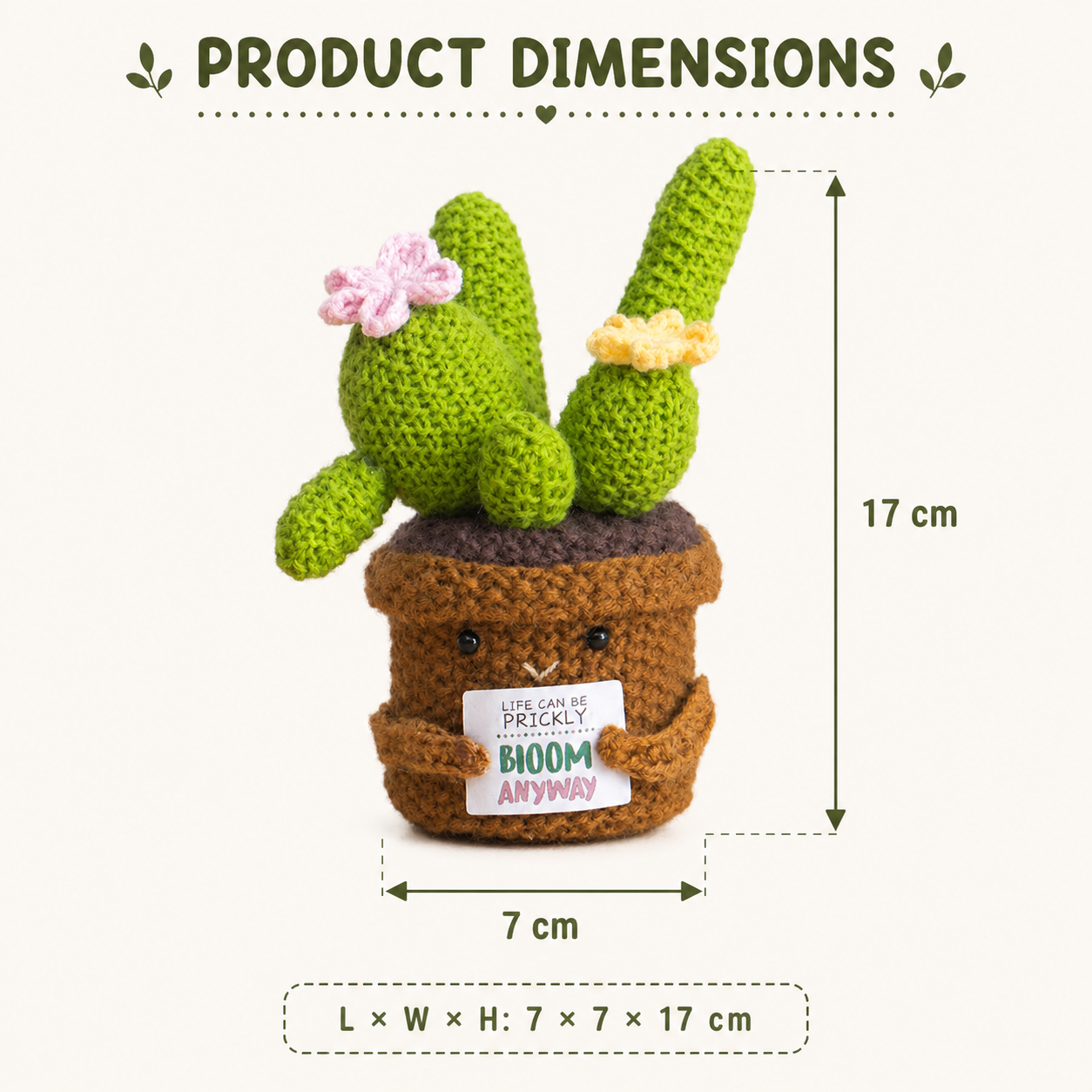 variant:mini-cactus | Mini Cactus product dimensions 7 x 7 x 17 cm