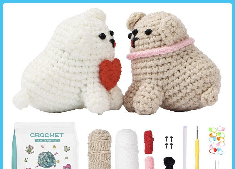 crochet plush gift kit for beginners with cute handmade projects image 5