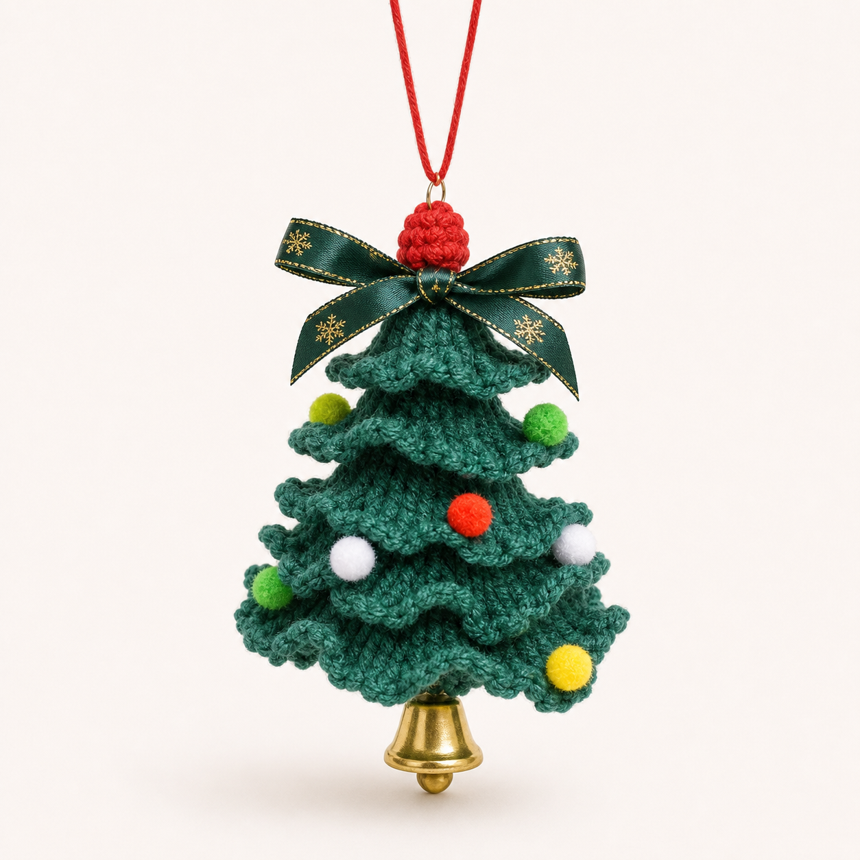 Crochet Christmas Tree Car Mirror Ornament
