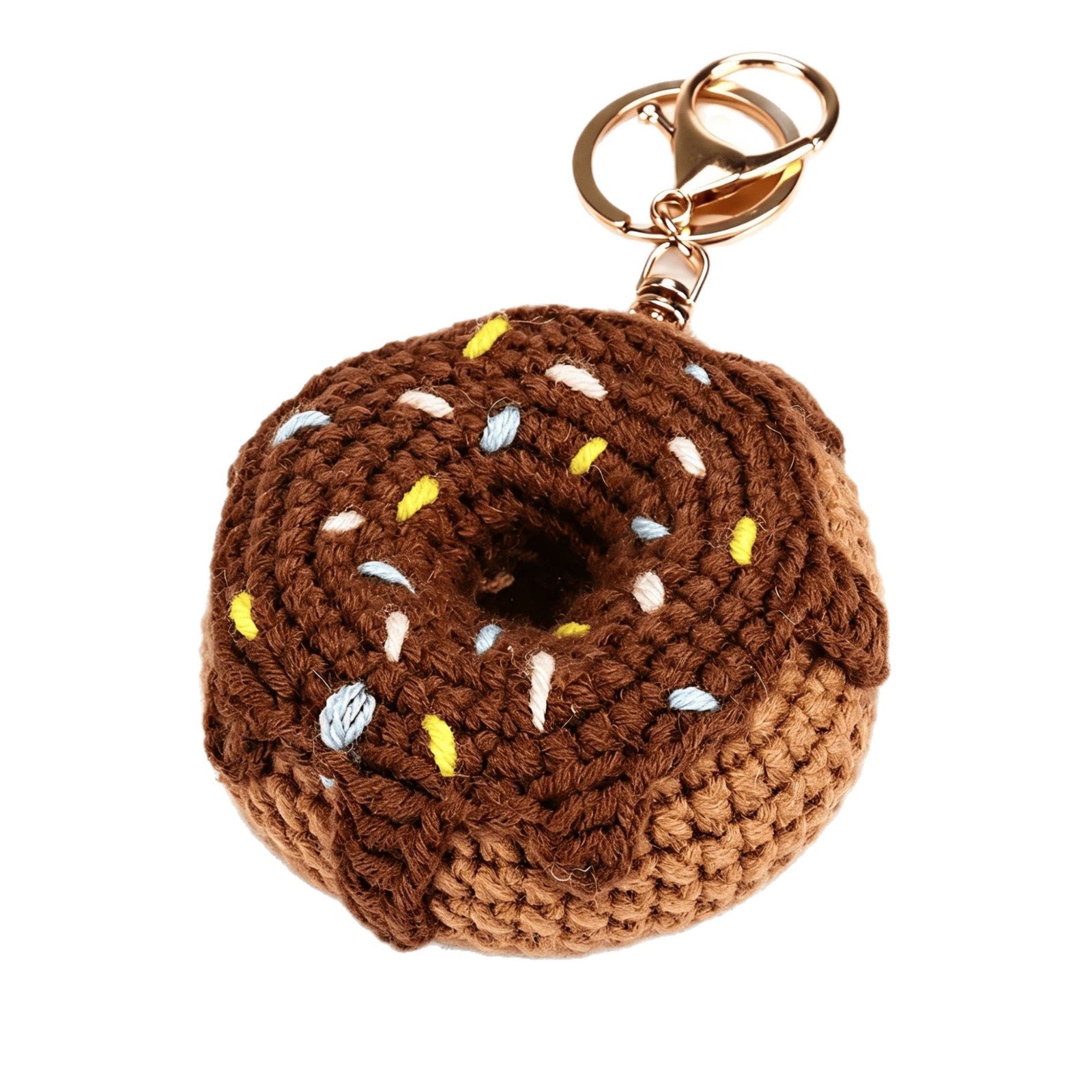 variant:coffee | Coffee Donut crochet donut keychain charm