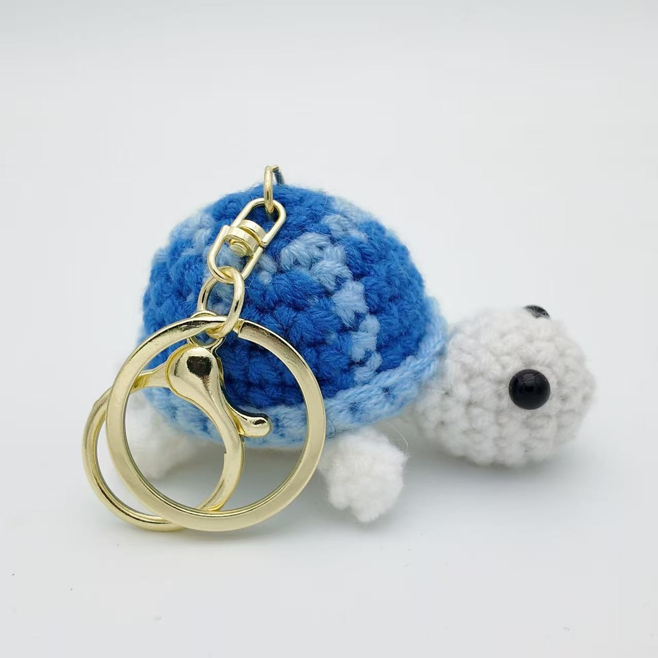 variant:blue | Blue Turtle crochet turtle keychain charm main product photo