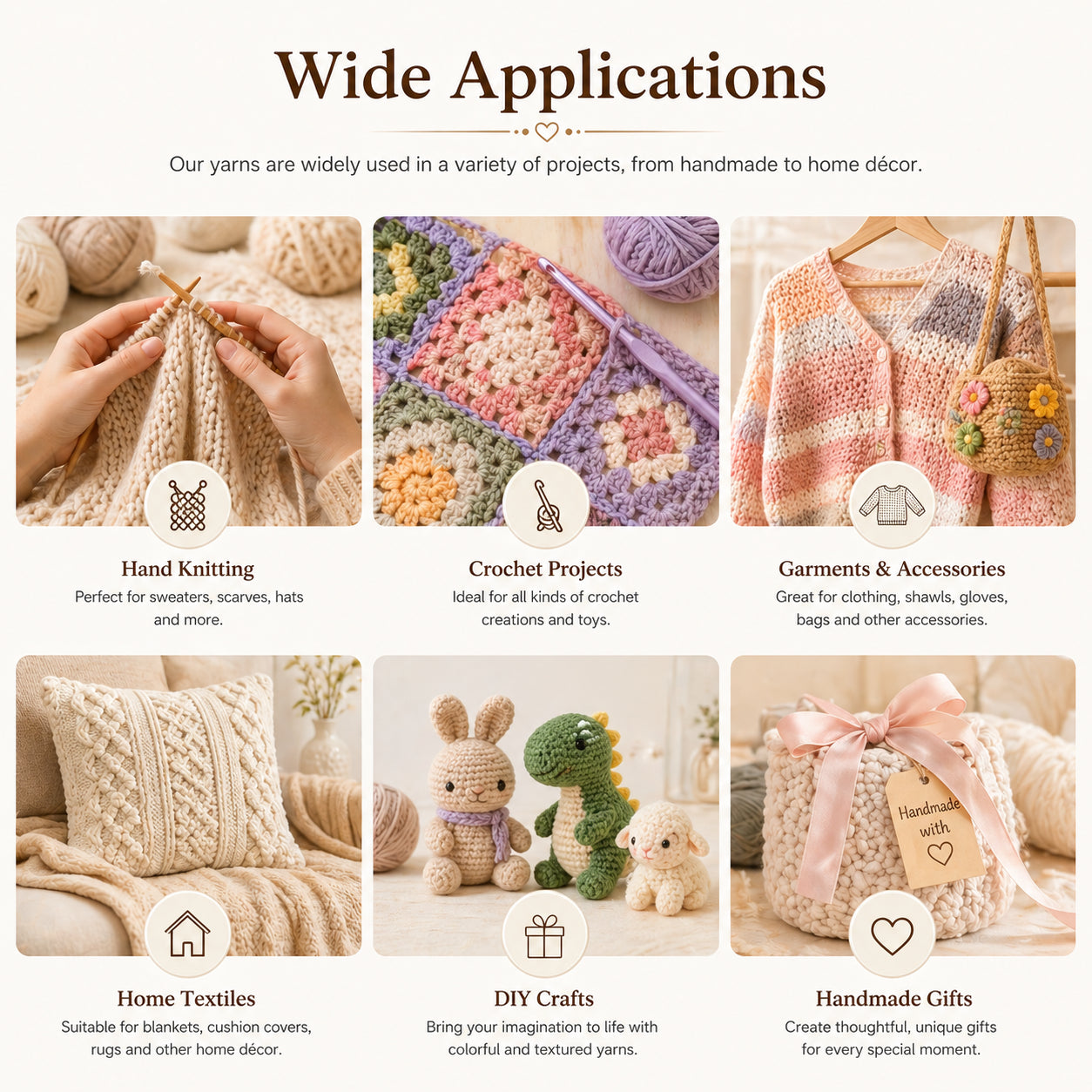 Fancy Yarn crochet and knitting banner