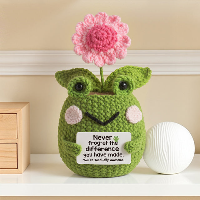 variant:frog-flower | Frog Flower crochet potted plush toy