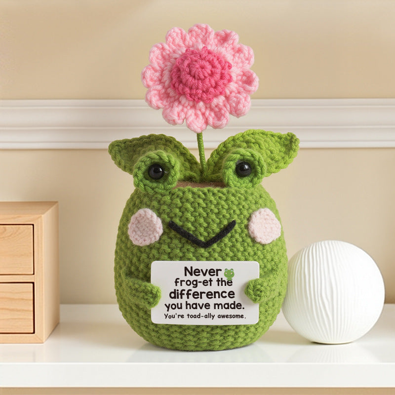 variant:frog-flower | Frog Flower crochet potted plush toy