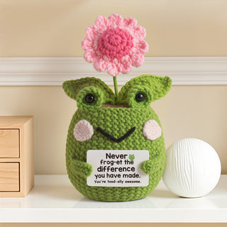 variant:frog-flower | Frog Flower crochet potted plush toy