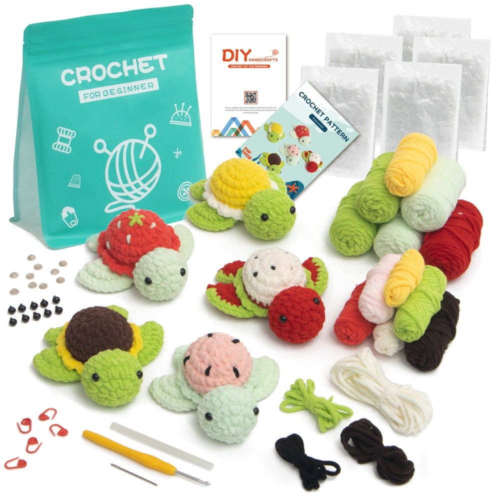 crochet plush gift kit for beginners with cute handmade projects image 3