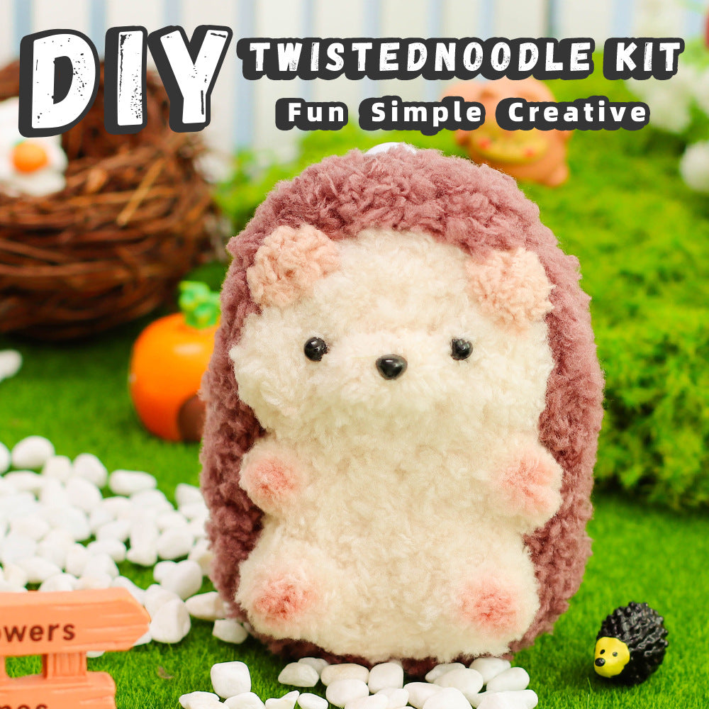 DIY Twisted Wire Plush Charm Kit - Hedgehog style