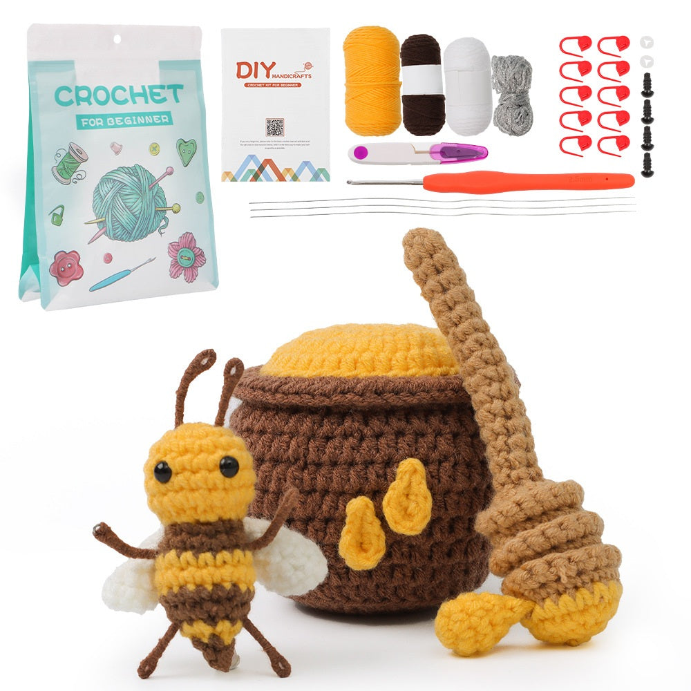 crochet plush gift kit for beginners with cute handmade projects image 6
