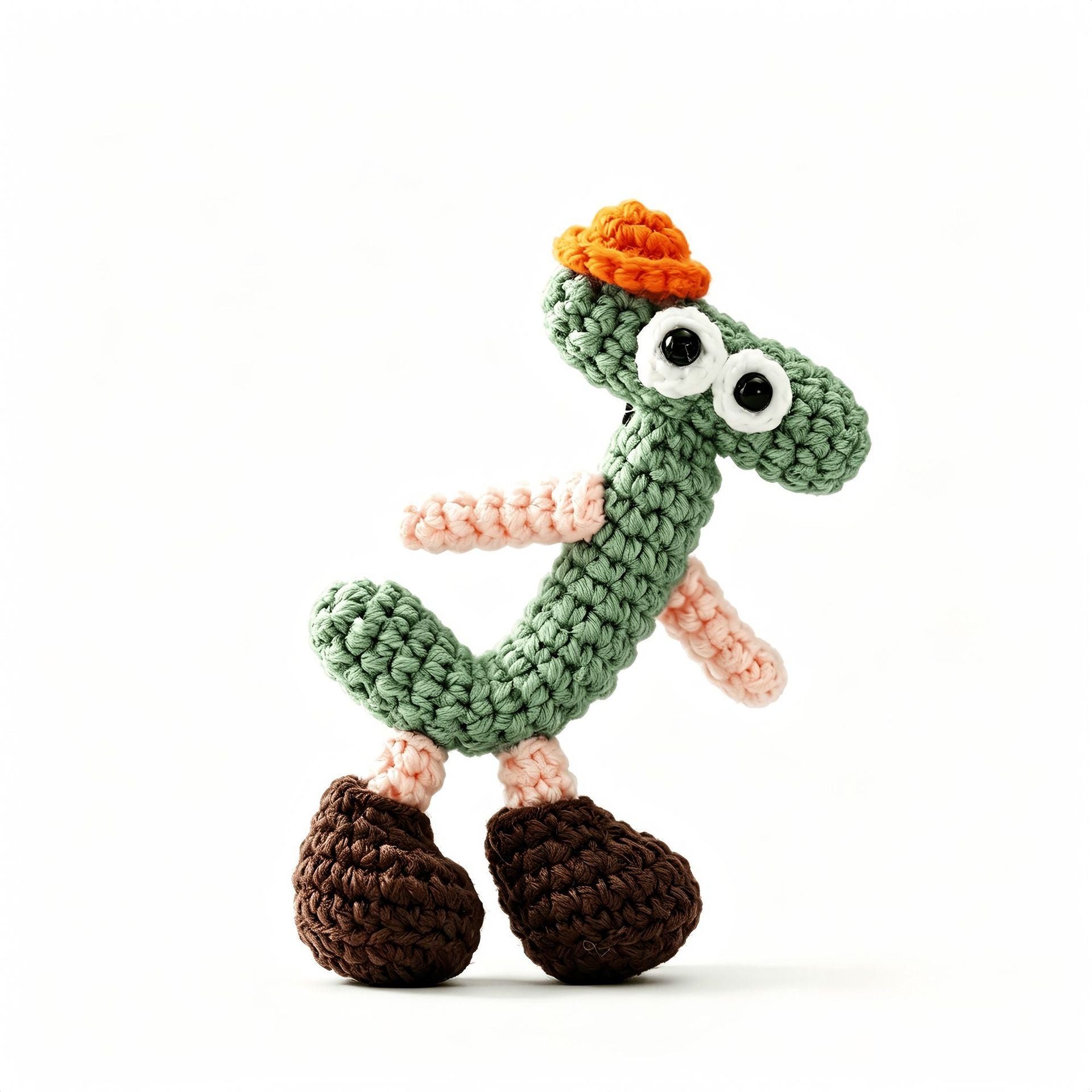 variant:j | Crochet letter J keychain charm