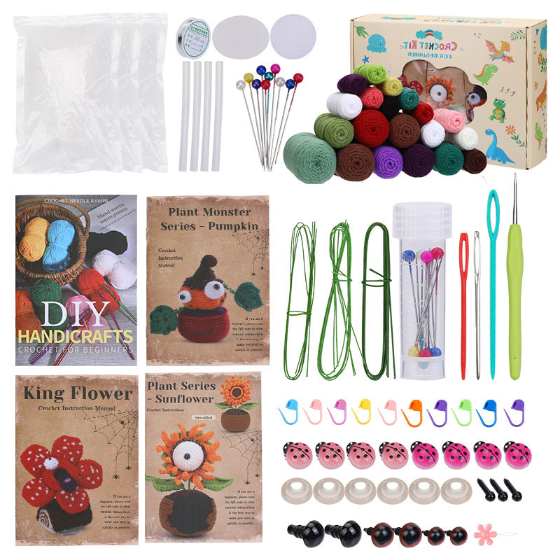 DIY Crochet Monster Plant Kit included materials