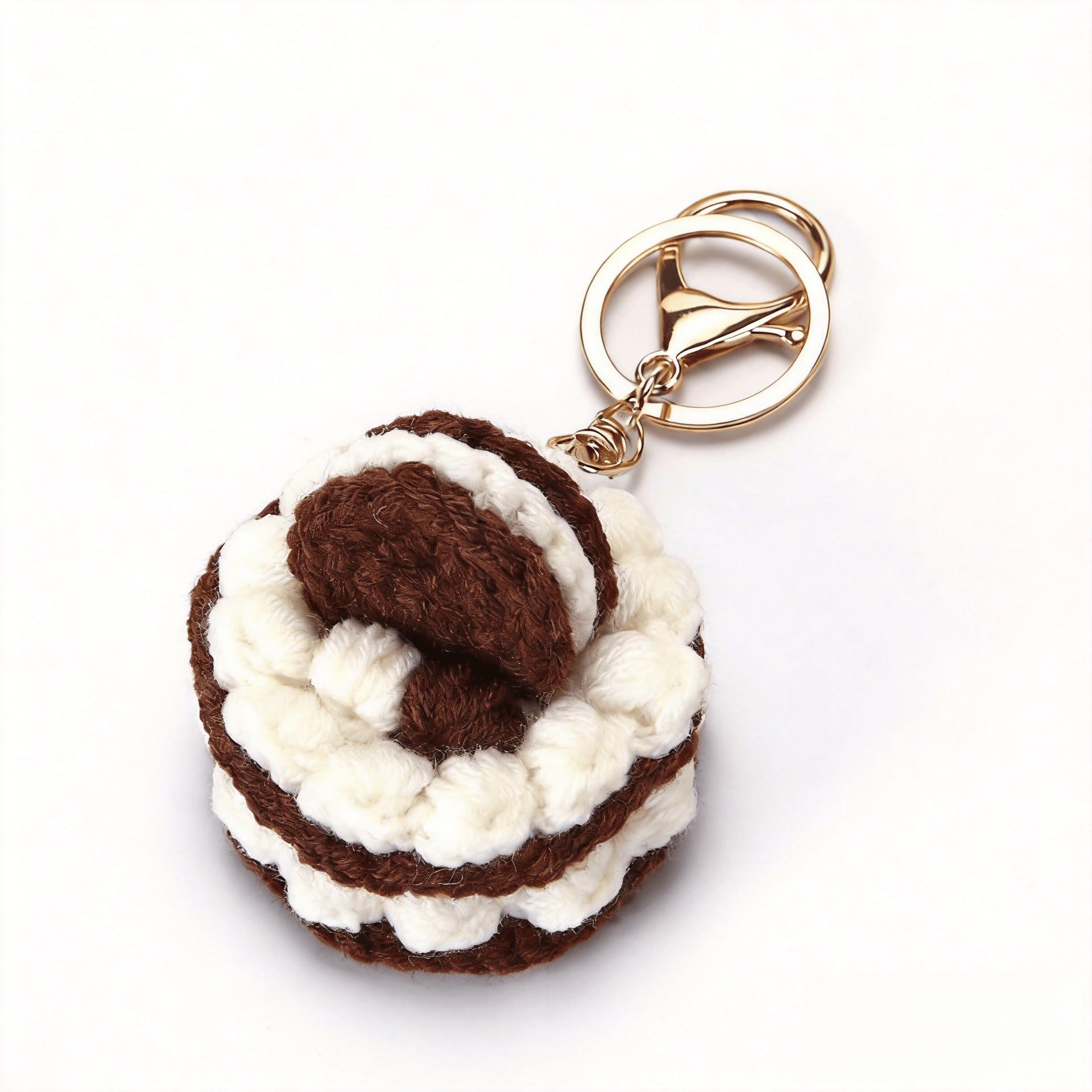 variant:oreo | Oreo mini crochet cake keychain charm