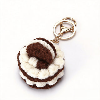 variant:oreo | Oreo mini crochet cake keychain charm