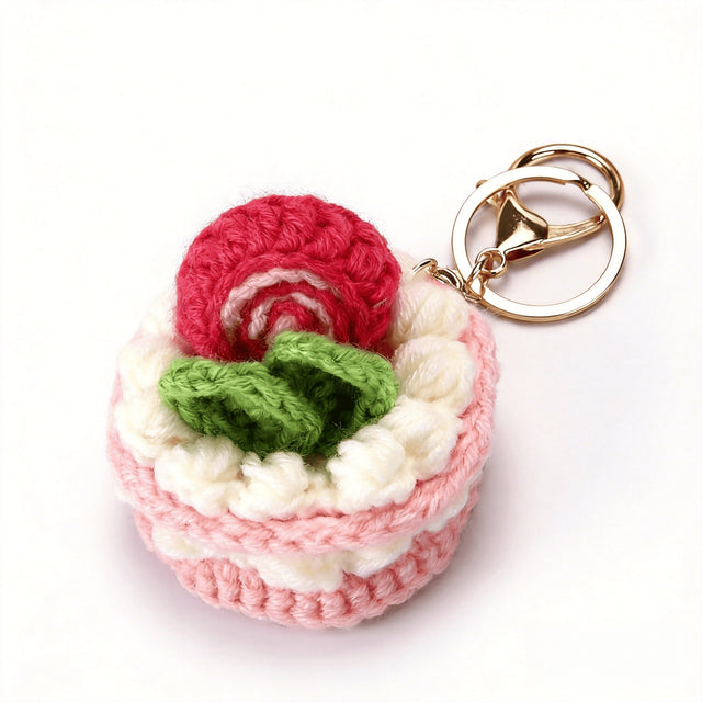 variant:oreo | Oreo mini crochet cake keychain charm