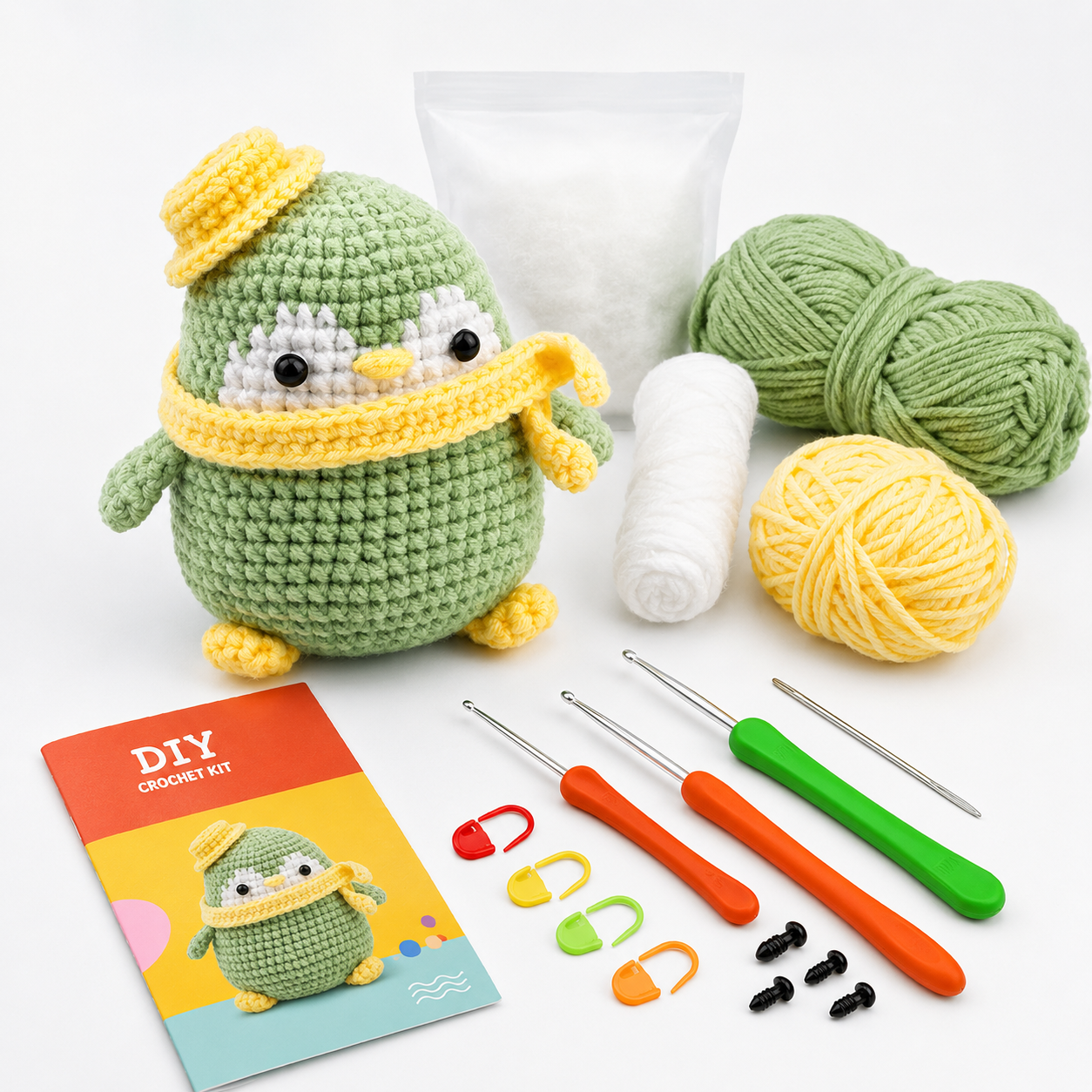 variant:green | Green Penguin Crochet Kit main image