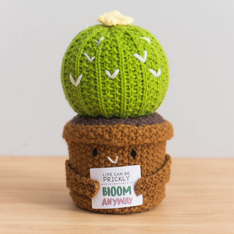 variant:round-cactus | Round Cactus crochet potted plant